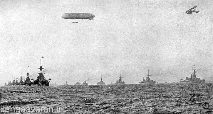 صف ارایی نبرد ناوهای انگلیسی در اغاز جنگ جهانی اول در سال 1914