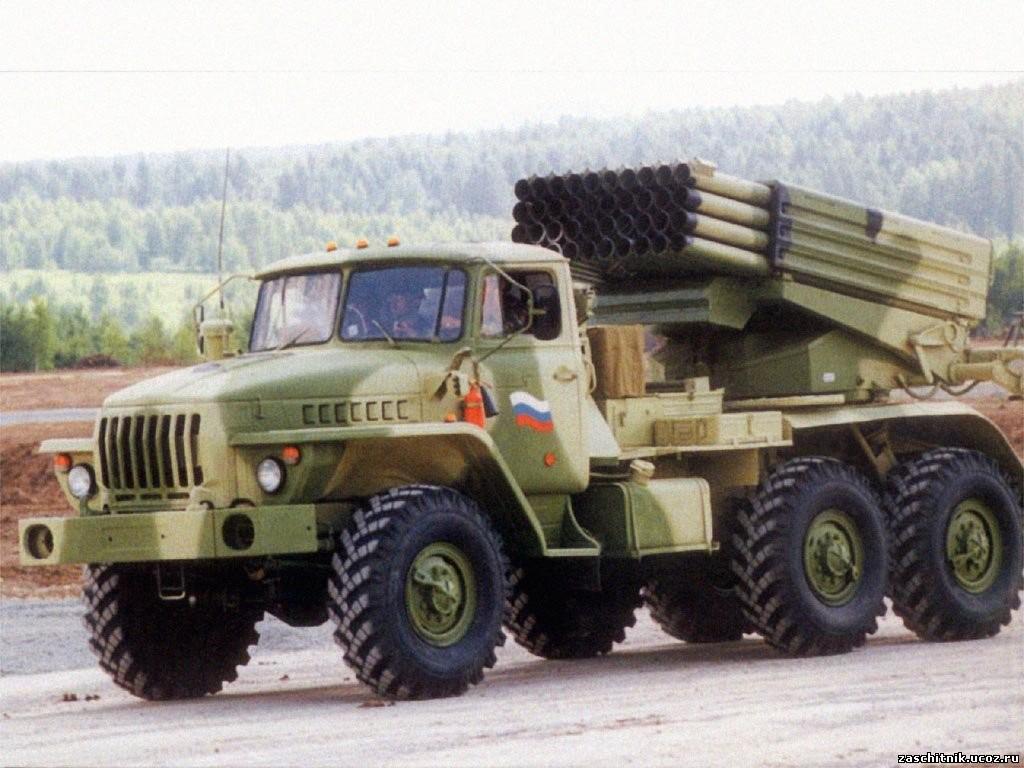 لانچر راکت روی کامیون Ural-375D