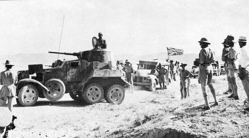 کاروان ارتش بریتانیا در ایران همراه با اسکورت زره پوش BA-10 ارتش سرخ شوروی در سپتامبر 1941 (شهریور 1320)