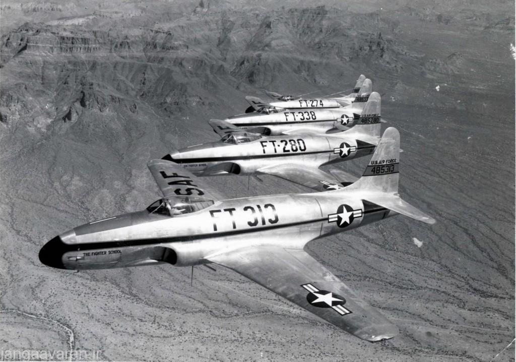 جت شکاری F-80 و جت اموزشی T-33