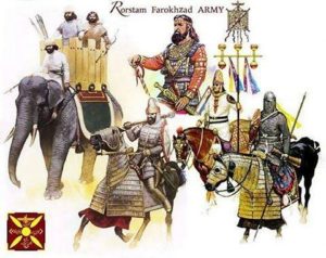 تصویری ازواحد های مختلف ارتش ساسانیان