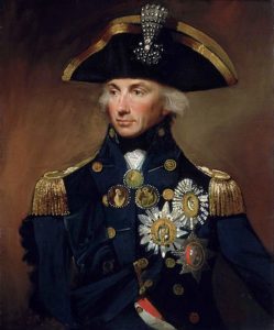 دریاسالار هوارشیو نلسون. نبوغ او در نبرد نیل باعث نابودی نیروی دریایی فرانسه شد