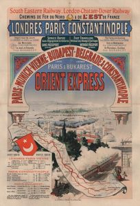 پوسترتبلیغاتی قطار مجلل اکسپرس اورینت درسال 1881