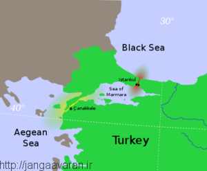 موقعیت جغرافیایی گالیپولی در خاک عثمانی 