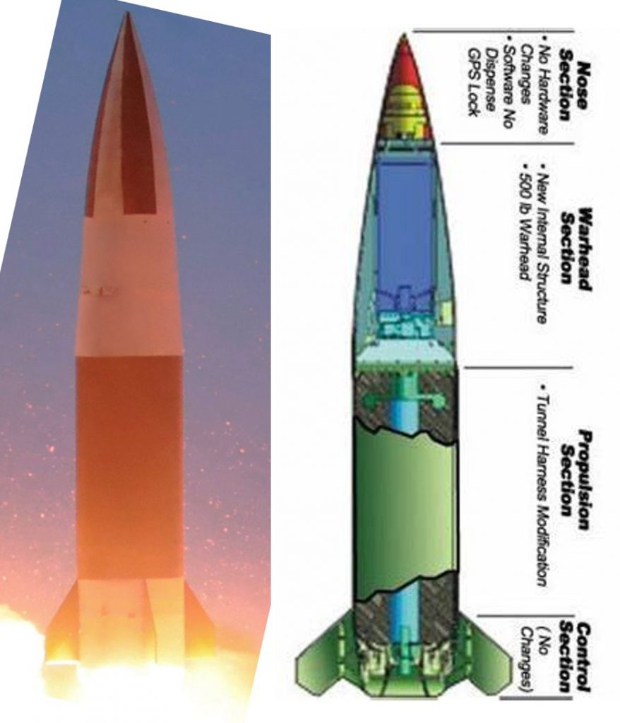 شکاف داخلی موشک ام جی ام40 امریکایی در کنار تصویری از موشک کا ان24..موشک کا ان 24 قطر بیشتری دارد زیرا قرار است بتواند یک کلاهک اتمی را حمل کند