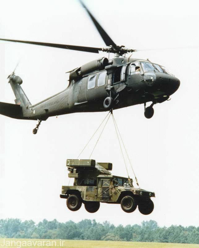 یو اچ 60 ای در حال حمل سامانه اونجر 