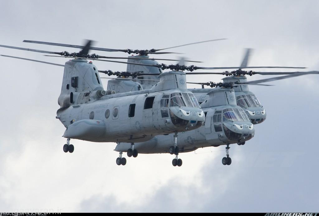 نسخه CH-46E که در واقع از تبدیل  انواع A.Dو F به یک استاندارد ارتقا یافت