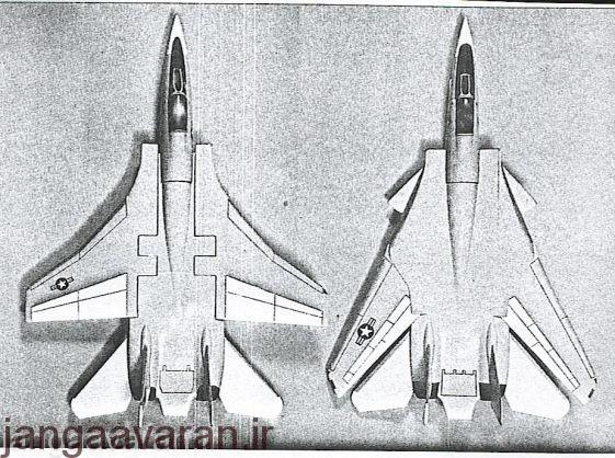مقایسه نمونه های اولیه دو جنگنده تامکت و ایگل از نمای بالایی