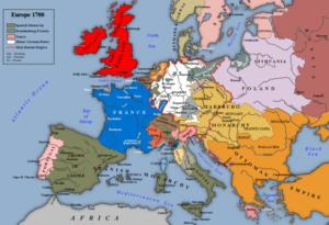 قاره اروپا در سال 1700. درحالی که کشورهای اروپایی به سرعت در حال پیشرفت بودند عثمانی با سلاطینی مثل احمد سوم سرگرم پرورش گل لاله!! بود