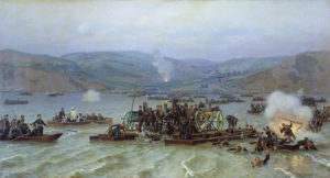 عبور ارتش روسیه در رودخانه دانوب در آوریل 1877 سرآغازجنگ روسیه و عثمانی بود 