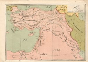 مسیر خطوط ریلی حجاز که از استانبول تا سوریه و عربستان امتداد داشت و سفر طولانی و پرخطر حج ر برای مسلمانان راحت تر کرد